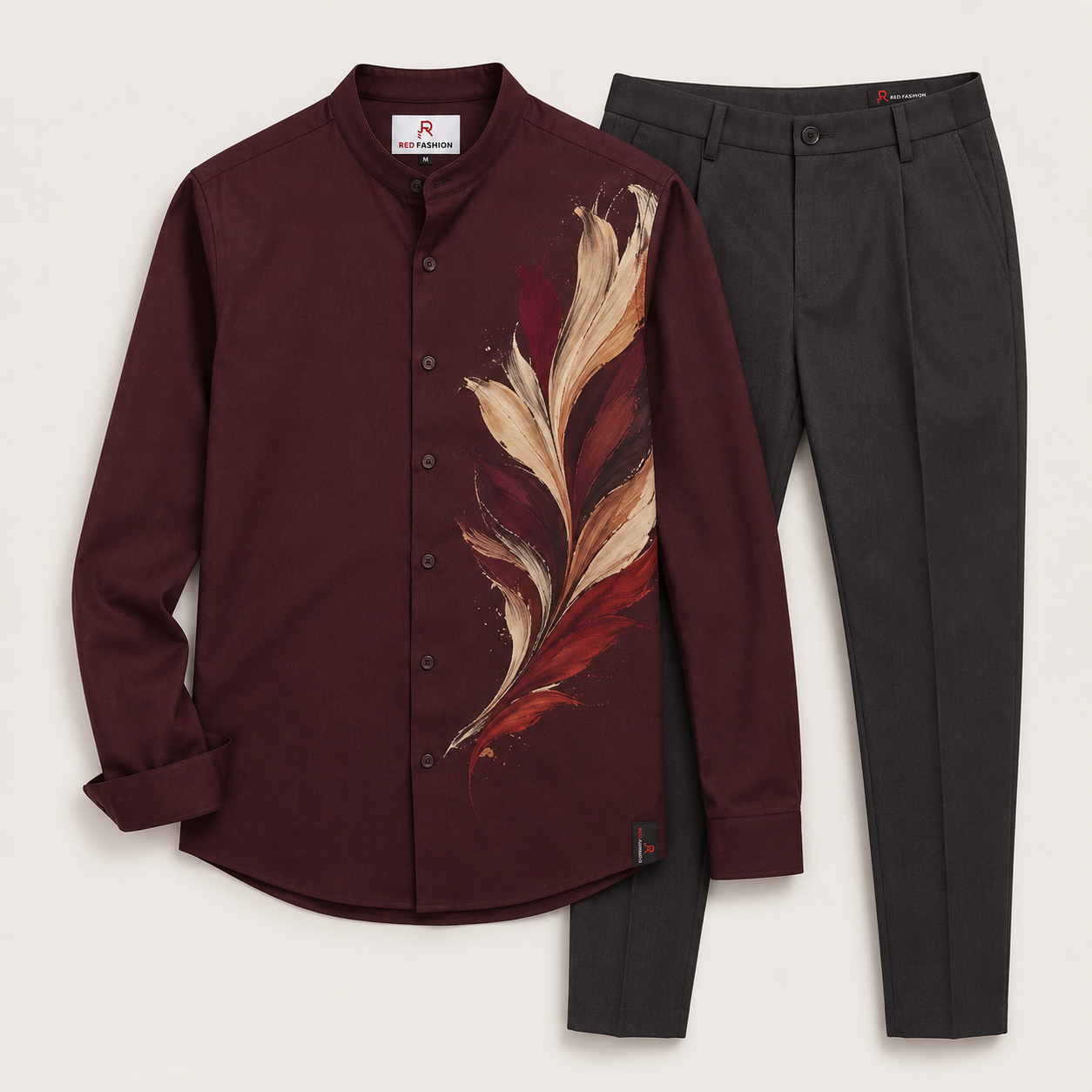 Red Fashion latest luxury native men outfit